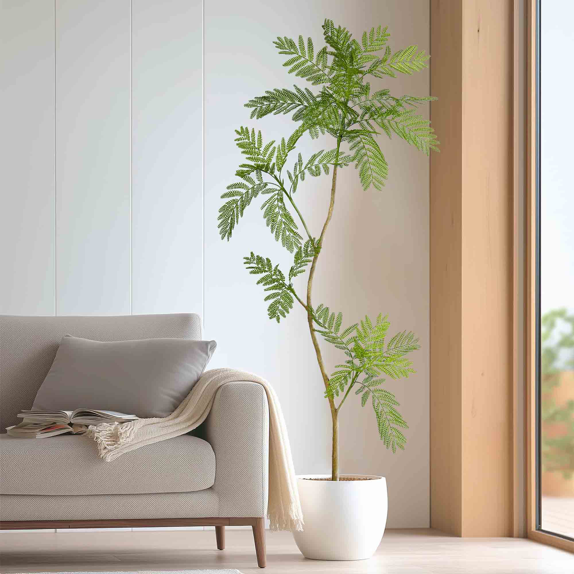 Primrue Faux Jacaranda Tree Tree in Pot Wayfair Canada
