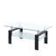 Table basse de salon en verre trempé transparent, 2 couches-736847162