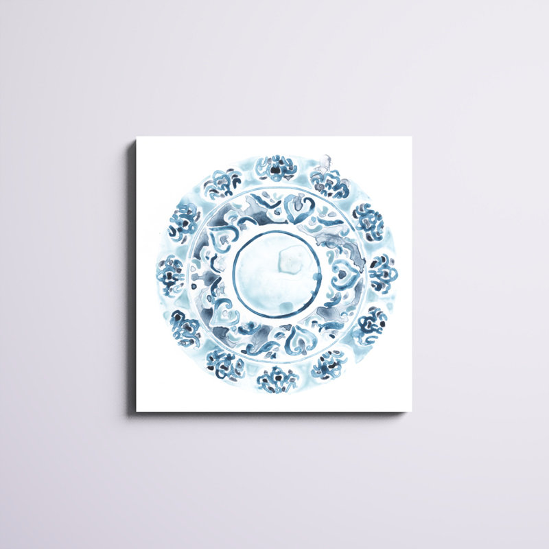 «Porcelain Design II», peinture sur toile, H 30 po x l 30 po
