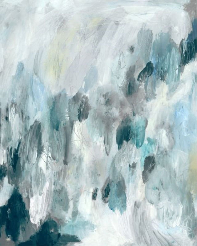 Blue Musings II Painting by Emma McCartney, Outdoor, 58" H x 47" W
