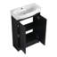 Meuble-lavabo autoportant avec lavabo et support de rangement, portes à fermeture douce-852826251