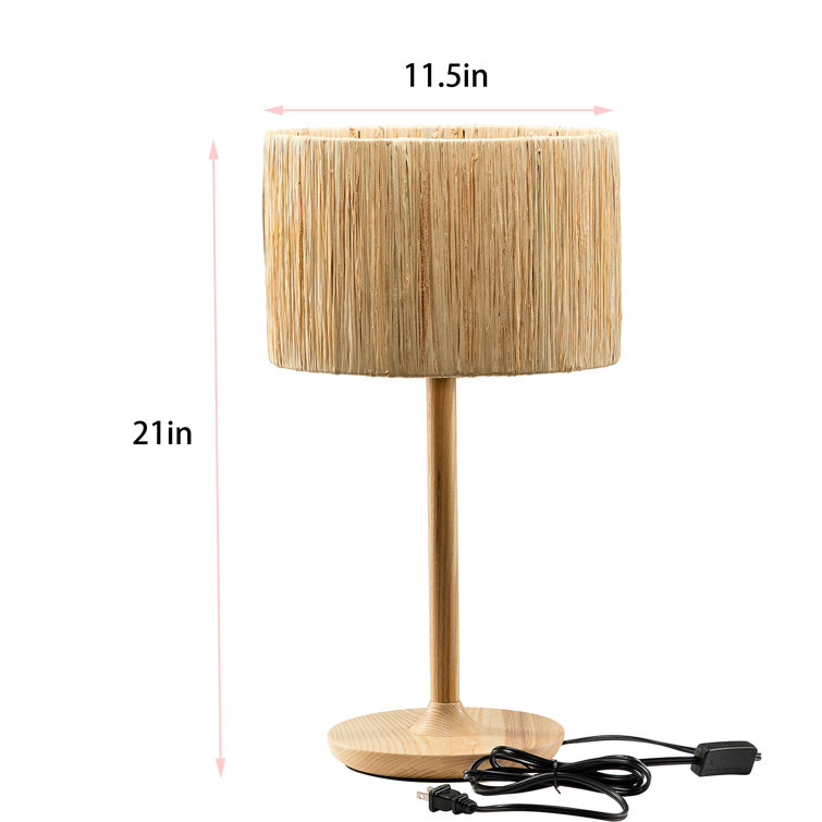 Battery Powered Live Edge Wood Table Lamp Loon Peak Base Color: Hickory Brown