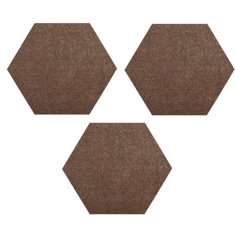 Ensemble de tapis d'intérieur / extérieur en polyester touffeté à la machine Mansbury, Hexagone 3 pi x 3 pi