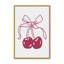 «Cherry Bow Ribbon» par Kira, reproduction d'art sur toile-1079462154-1079462167