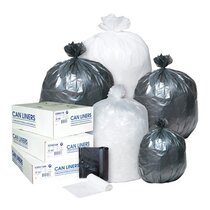 Kovot Max-tough 8 Gallon Flap Tie Home/Office Waste Basket Star-Seal Trash Bags (130 Count) | White