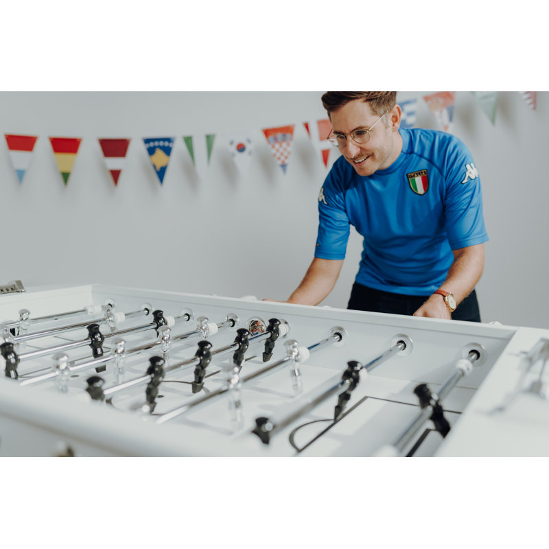 145cm L Foosball Table with Telescopic Rods, White
