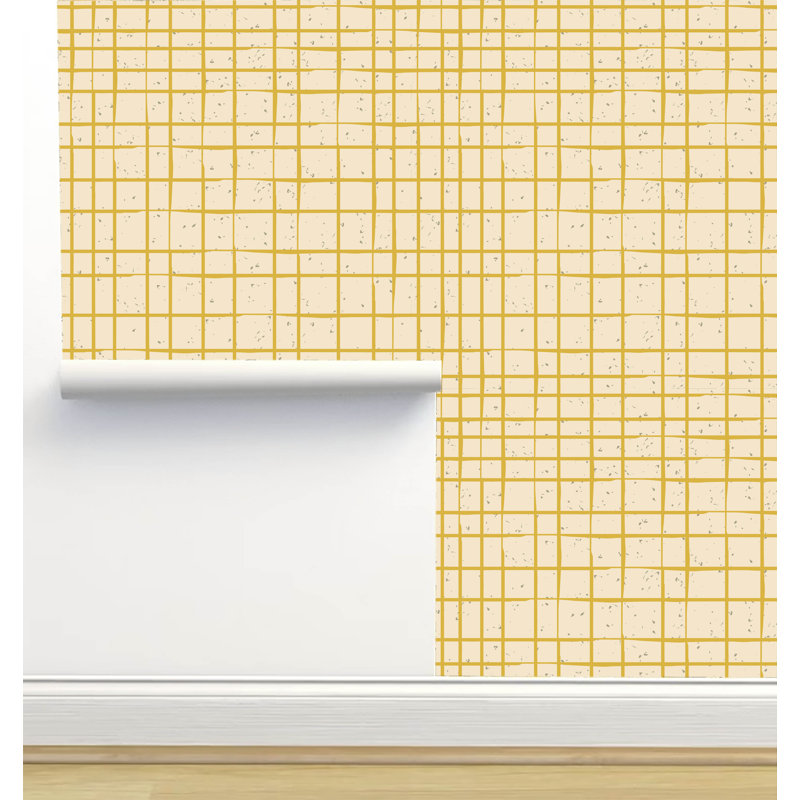Rouleau de papier peint texturé L 2,16 pi x l 5 po Monor Designs, Jaune