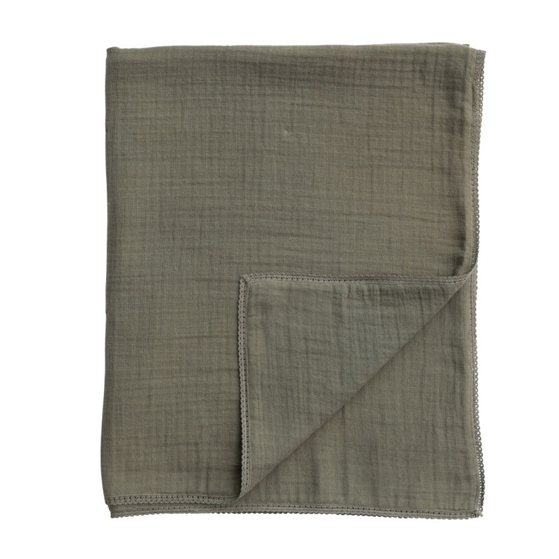 Knitted Throw Blanket, Dark Gray