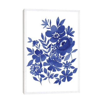 Blue Indigo Bouquet II 1 Piece Wall Art on Canvas