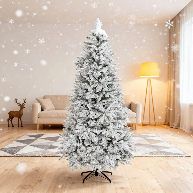 Arbre de Noël artificiel givré 7,5 pi