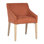 Elvie Linen Sloped Track Arm Dining Chair in Burnt Orange