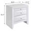 Table de chevet blanche avec 2 tiroirs
