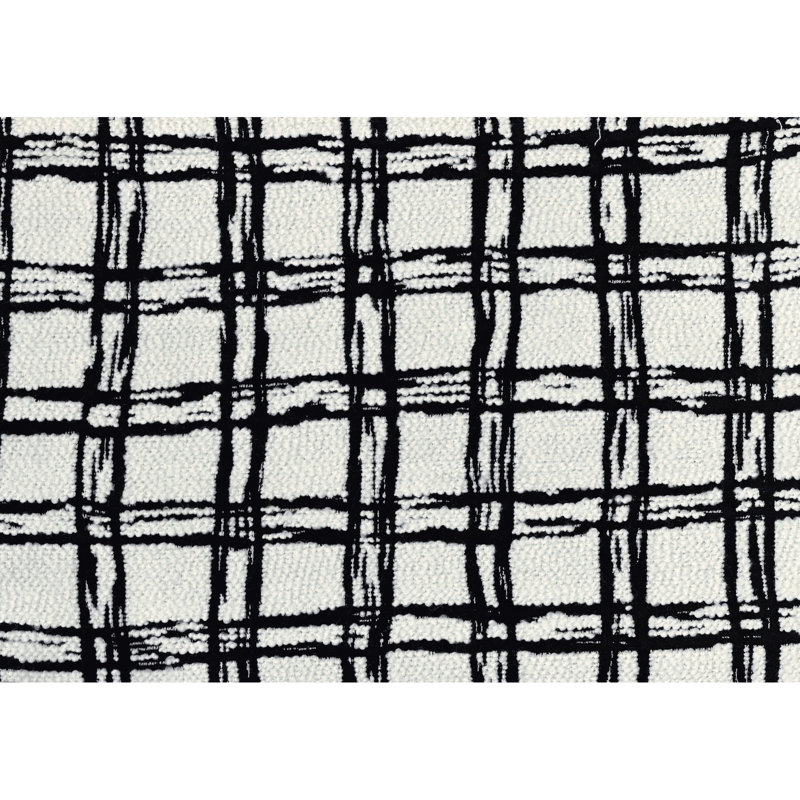 Repose-pieds élégant en noir et blanc, capacité de poids de 300 lb, rembourrage carré de perles carrées antidérapantes de 16 po x 16 po x 16 po
