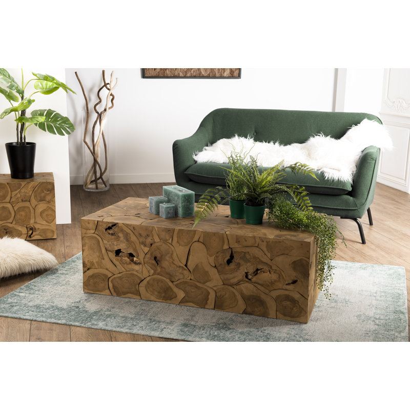 Darrion Solid Wood Block Coffee Table