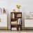 Brown Bookcase Set of 3, 15-Cube Simple Black Bookcase, Small Storage Cabinet with Open Shelves-87732059
