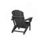 Chaise Adirondack pliante avec porte-gobelet double - Chaise Adirondack composite avec texture de bois - Gris-2080649968
