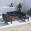 9-Piece Outdoor Conversation Set With Acacia Wood Legs And Tabletop-389473339-389473337