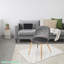 Tapis sous-chaise rectangulaire droit à velours moyen