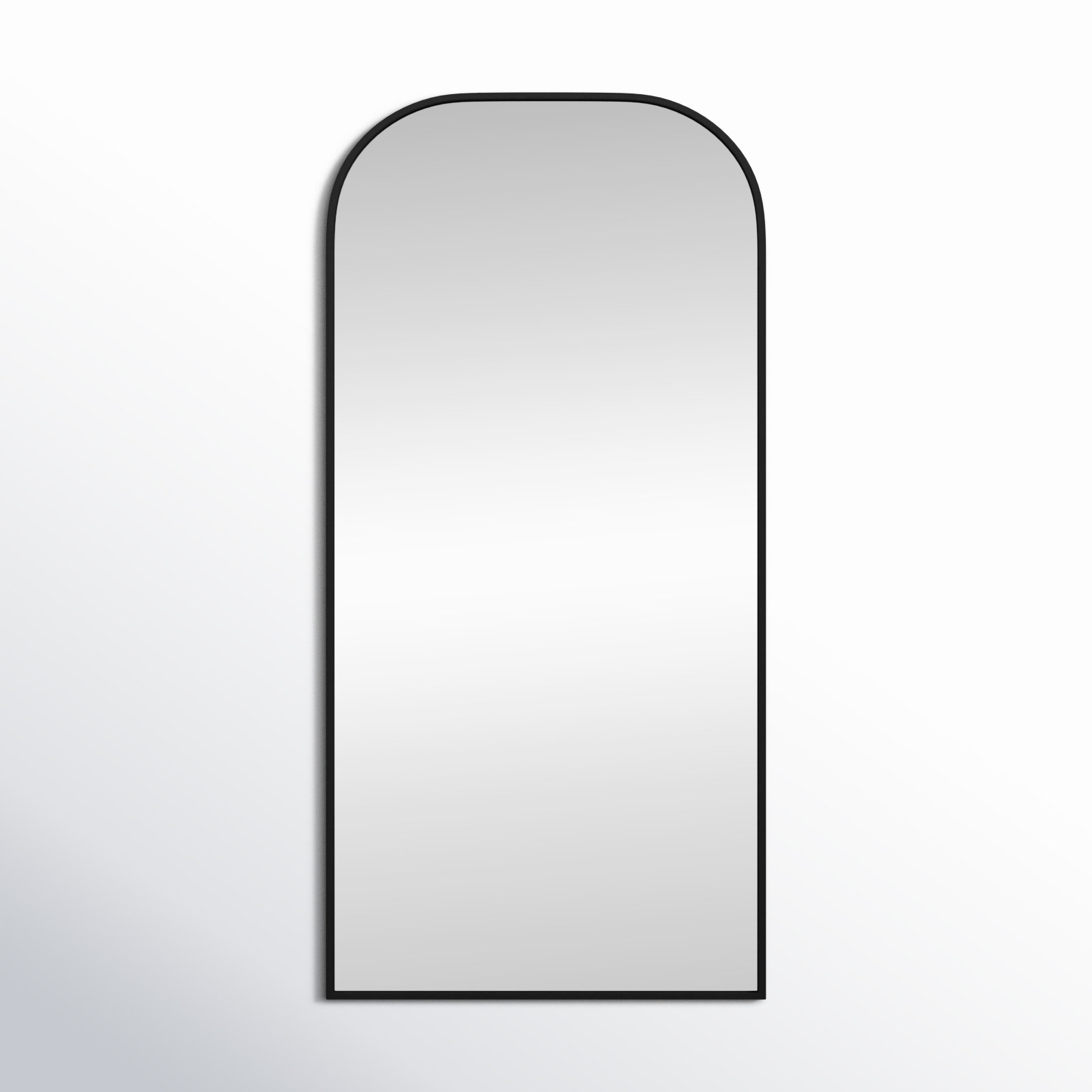 Sabine Metal Wide Arch Wall Mirror, 66" x 32", Black