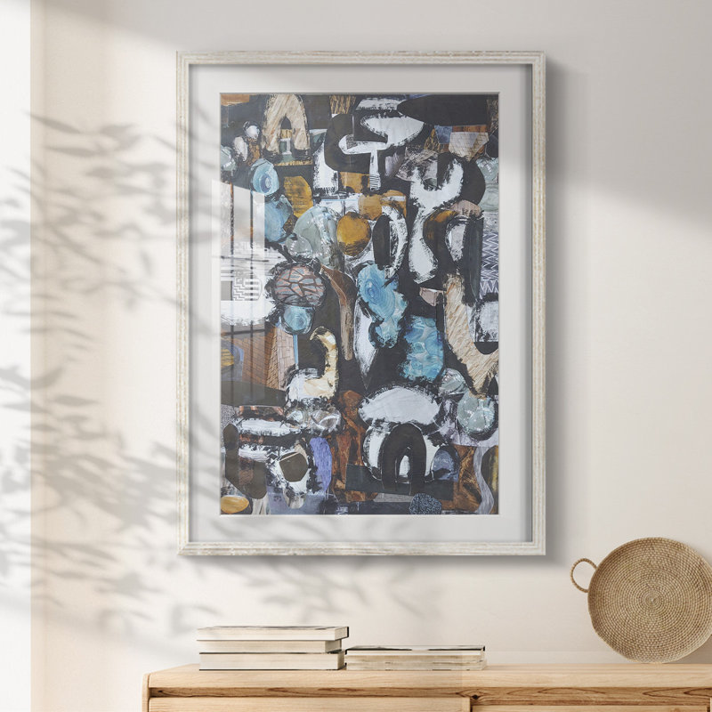 «California Beach Blue», impression encadrée, H 28,5 po x l 20,5 po, Blanc
