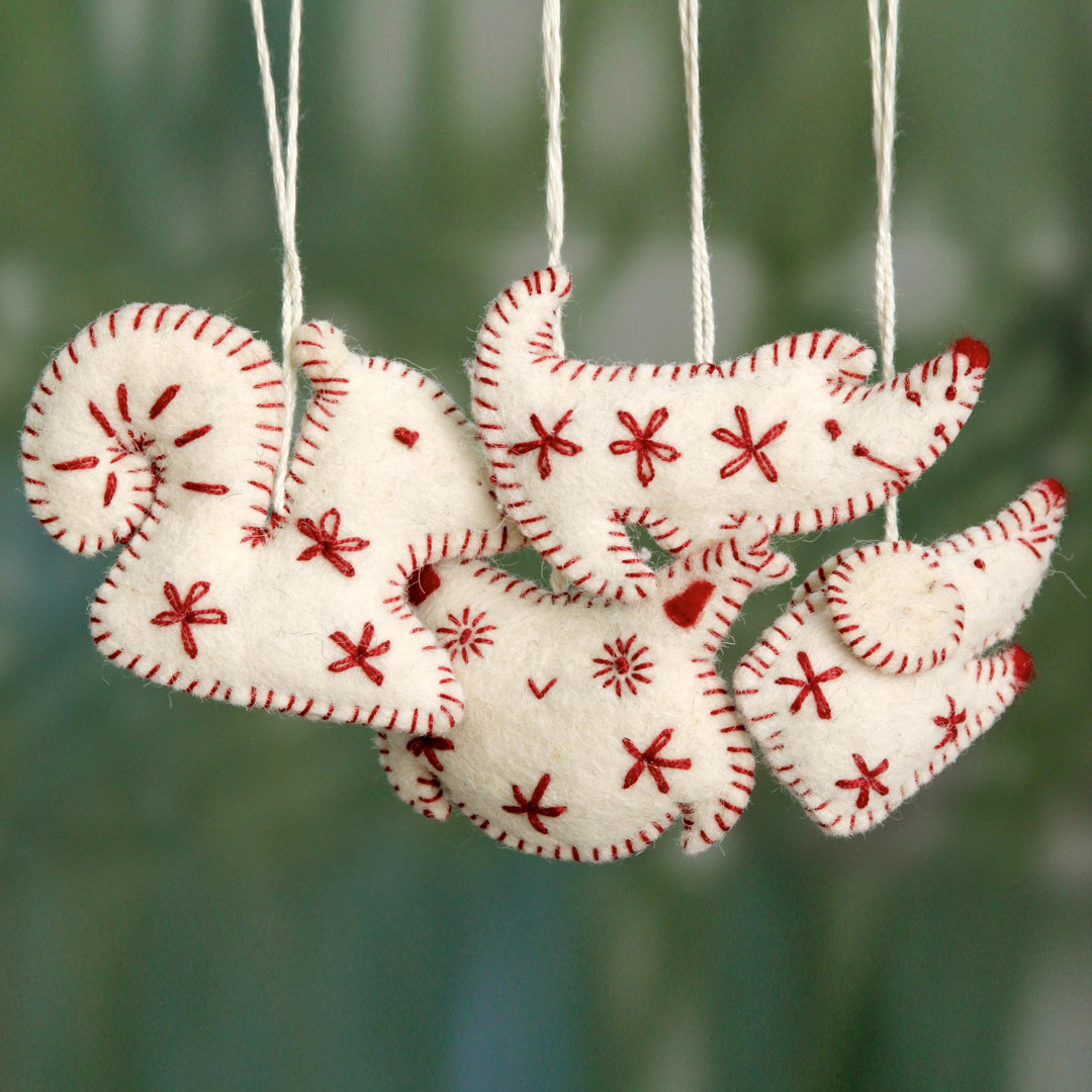 4 Piece Felt Animal Ornament Set The Holiday Aisle®