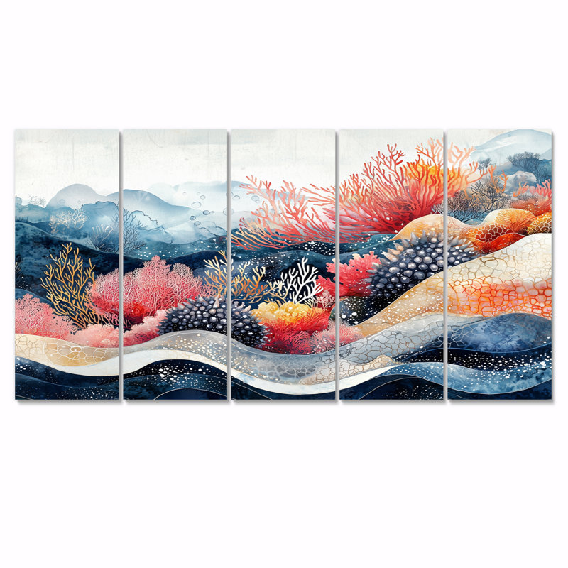 Azalia - oursin - art mural, H 32 po x l 80 po, 5