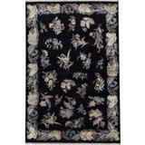 Dharma Hand Woven Silk and Wool Floral Area Rug
