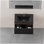 Meuble-lavabo mural de salle de bain flottant 30 po avec lavabo mural 30 po avec tiroir à fermeture en douceur et cuve à quartz noir, noyer fumé entièrement assemblé GF-24V16-30WAB-W1573P265196