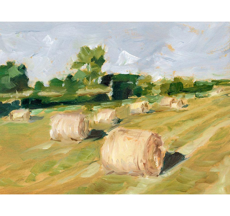 Art sur toile tendue par Harper, Ethan Gallery, titre: Hay Field II, H 36 po x l 47 po