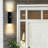 12" Dusk To Dawn Rectangular Outdoor Wall Sconces With Gu10 Bulbs, Black Up Down Ip65 Waterproof Exterior Light(Set Of 2)-953968484