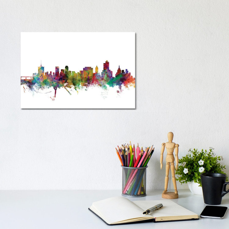 Tulsa, Oklahoma Skyline by Michael Tompsett - Wrapped Canvas Gallery-Wrapped Canvas Giclée, 20.32 cm H x 30.48 cm W