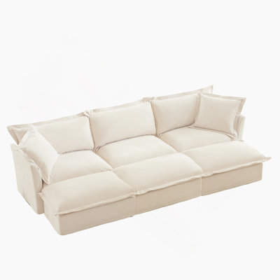 Versatile and Comfortable Sofa with Multiple Configurations for Living Room
