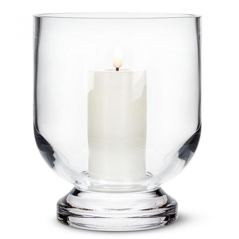 Hannmann Glass Table Vase, 7" H x 5.50" W x 5.50" D