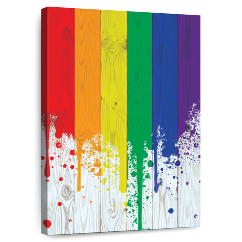 Khadjiah Rainbow Paint Spill, 39" H x 26" W