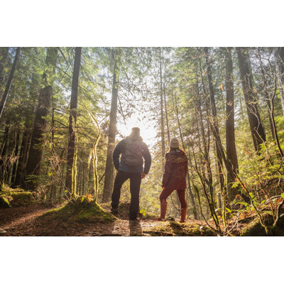 Man and Woman Hikers by Pamelajoemcfarlane