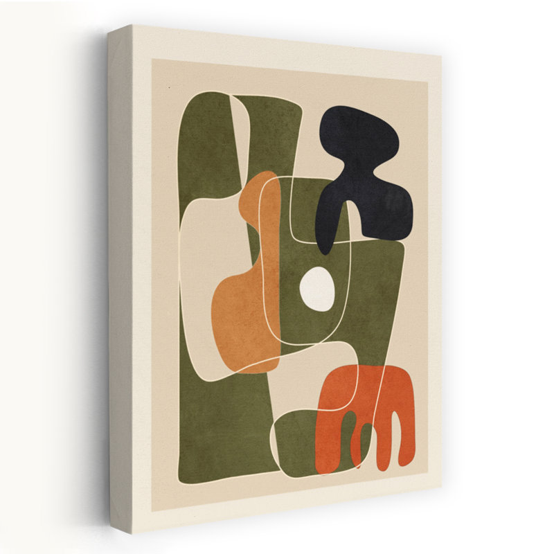 Art mural abstrait géométrique Mid-Century, H 36 po x l 24 po