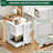 360° Rotating Movable Storage Cabinet Nightstand With 2 Slide Out Drawer-1816324157