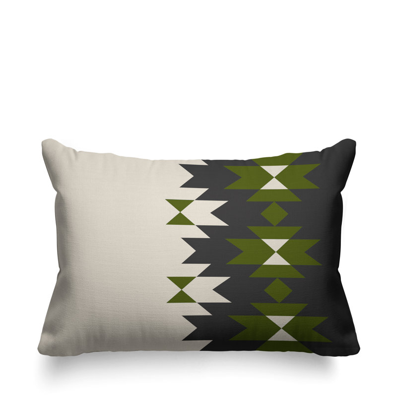 Coussin décoratif intérieur / extérieur Shako Southwestern, Chartreuse