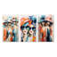 «Whimsical Fashion Gril», 3 pièces sur toile-947773454-947773449