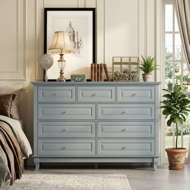 Commode 9 tiroirs Durmish, Marine