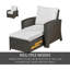 Recliner Chair And Ottoman With Sunbrella Cushions