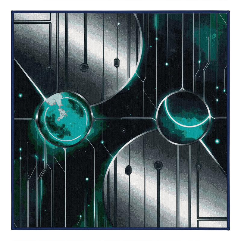 Stellar Axis Rug, Square 6'