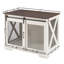 Cage pour chien avec enceinte en métal et cloison réglable, intérieur blanc pour porte coulissante pour animaux de compagnie-1229656122