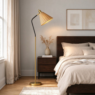 Lampe sur pied 62 po Boho Rattan