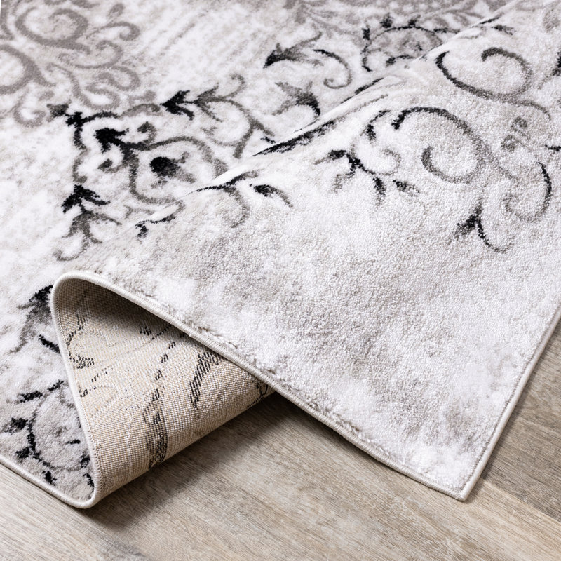 Abbate Damask Indoor Rug, Rectangle 6'7" x 9'6"