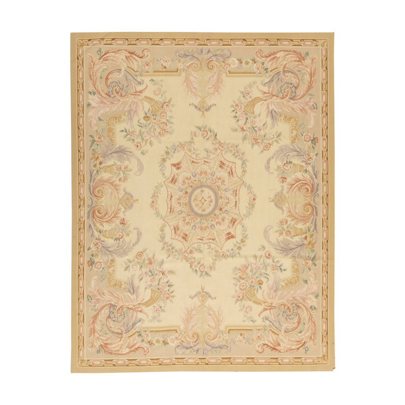 Hand-Knotted High-Quality Cream Area Rug