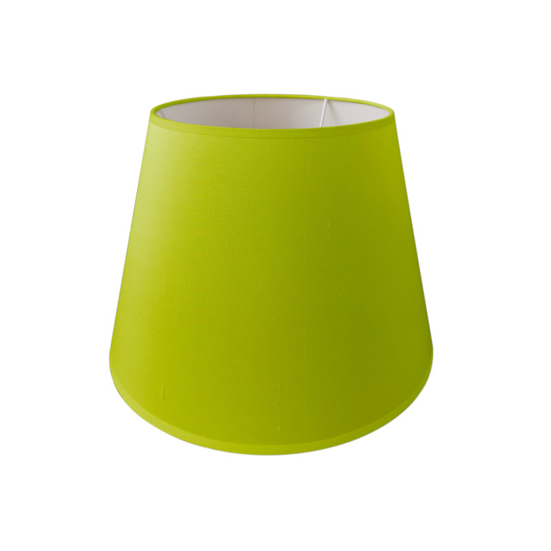 Empire Silk Lamp Shade ( Uno ), 30cm H x 45cm W x 30cm D, Lime