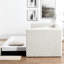 Lit de jour simple avec fonction de lit escamotable - Revêtement en velours côtelé beige pour une optimisation d'espace moderne-1505651972