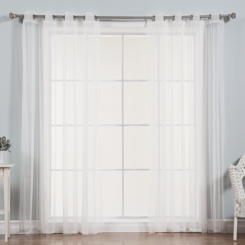 Paire de rideaux transparents avec œillets Annabella, 52"W x 84"L