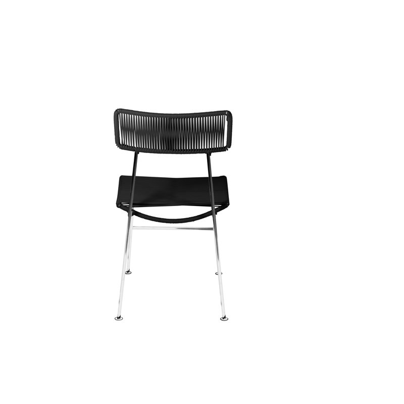 Chaise Hapi, Noir/chrome